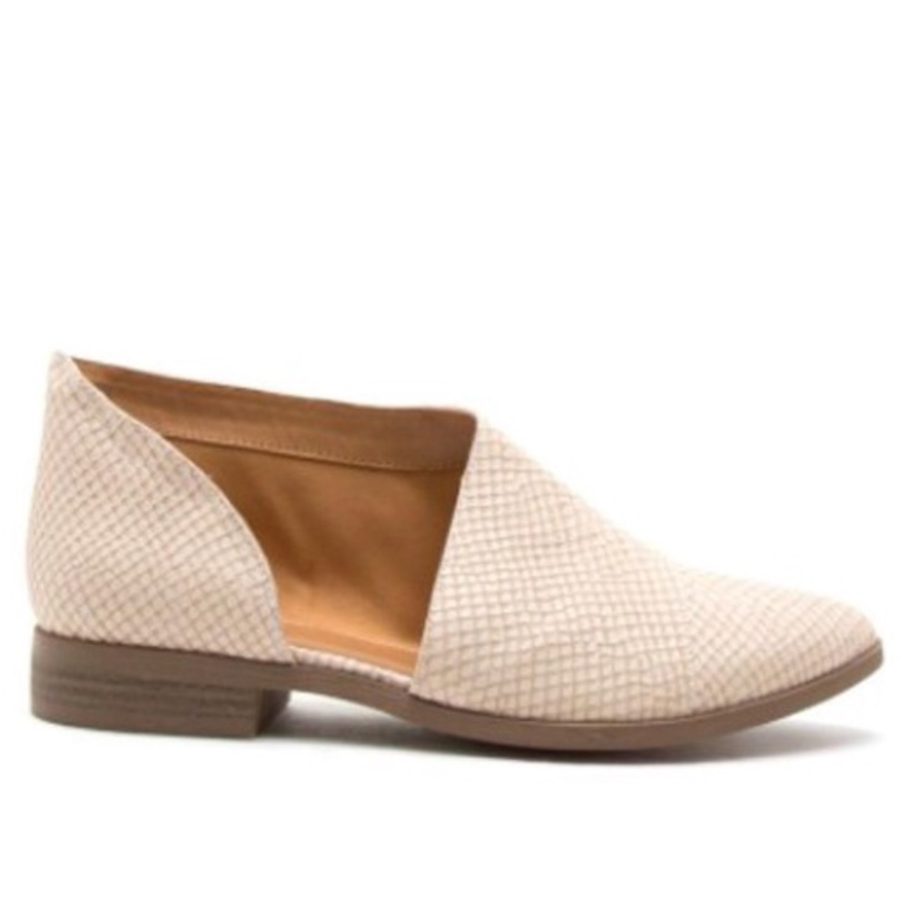 The Swift Beige Snake Open Shank Ballet Flat - Picture 4 of 4